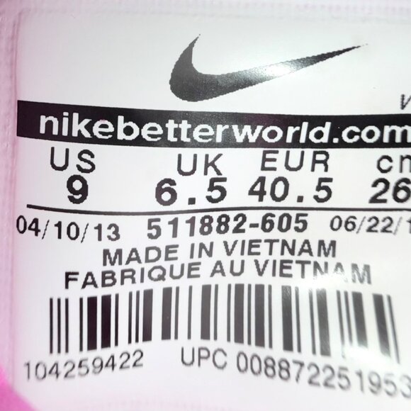 Nike Rosherun Club Pink & Summit White Womens Sneakers Size 9 Mesh Upper - Picture 8 of 12